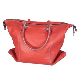 Gabs G3 Plus Convertible Handbag Womens Red Genuine Leather Lined Zipper Pockets